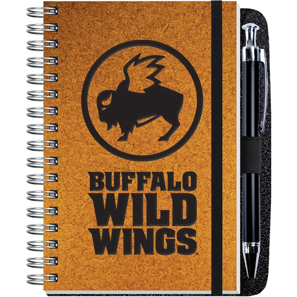 4" x 6" journal with heavyweight cover, 100 sheets, and pen.... from ASI 50873 Drum-Line / Drum-line Inc