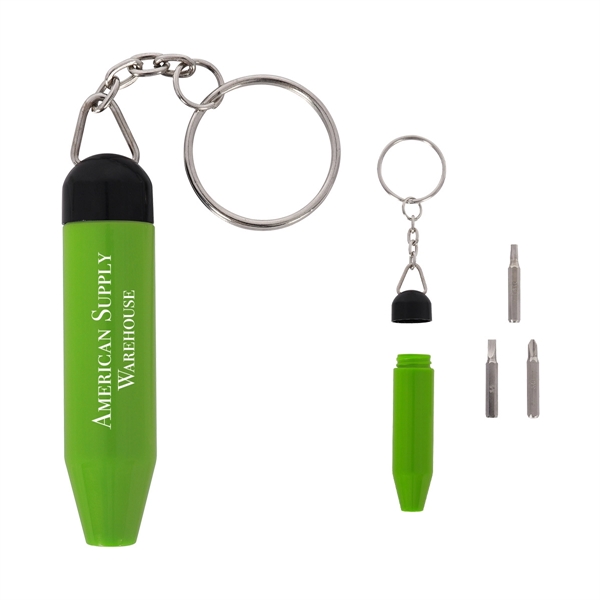 Mini tool keychain kit with a flathead screwdriver.... from ASI 61125 Hit Promotional Products / Hit®