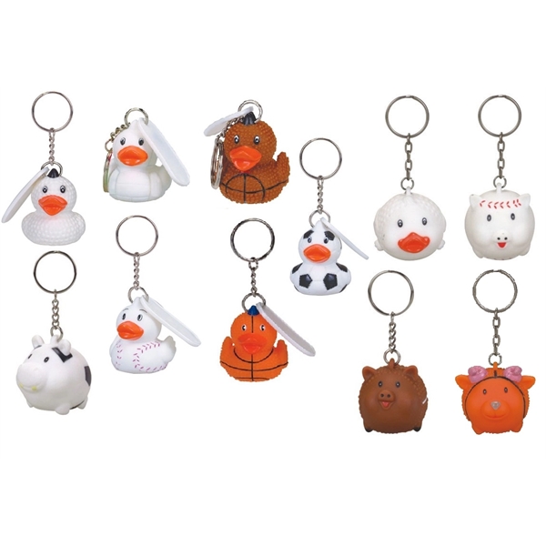 Rubber Sport Themed designed duck key chain.... from ASI 31977 Adline Industries Inc