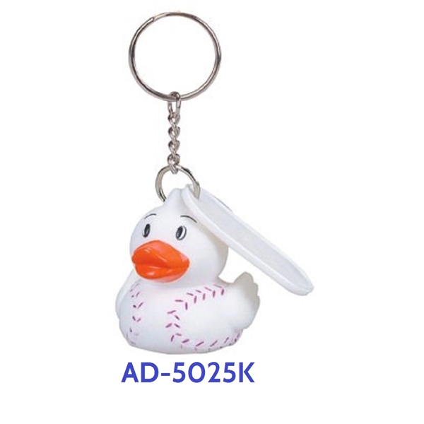 Rubber Sport Themed designed duck key chain.... from ASI 31977 Adline Industries Inc