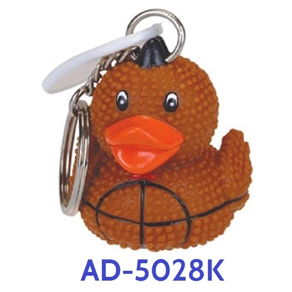 Rubber Sport Themed designed duck key chain.... from ASI 31977 Adline Industries Inc