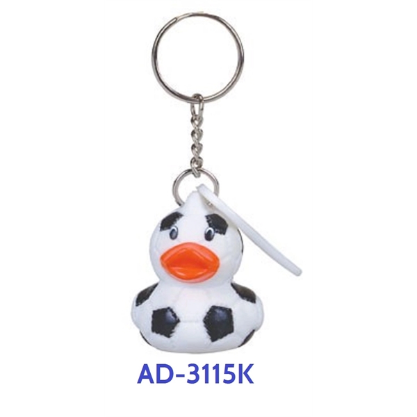 Rubber Sport Themed designed duck key chain.... from ASI 31977 Adline Industries Inc