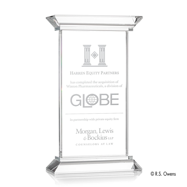 Beveled clear optical pedestals and capitals are hand cut in a... from ASI 84592 St Regis Group / R S Owens & Co Inc