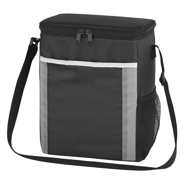 Cooler bag with double zippered closure and adjustable shoulder strap.... from ASI 61125 Hit Promotional Products / Hit®