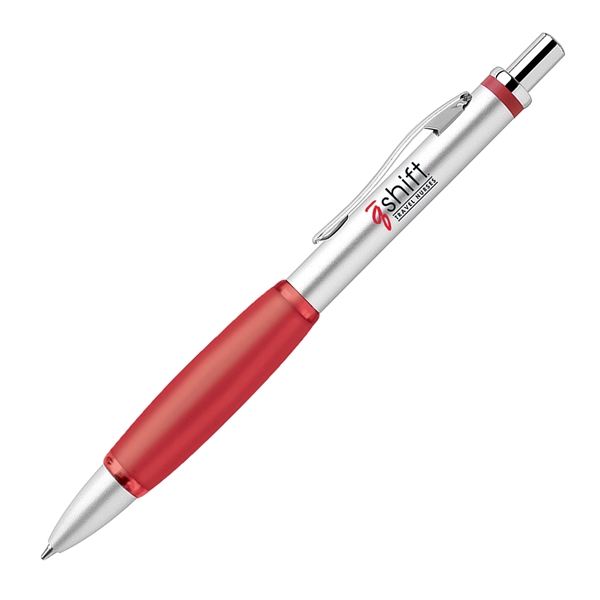 Aluminum twist-action ballpoint pen with a smooth satin finish barrel, chrome... from ASI 68190 Lungsal / Lungsal