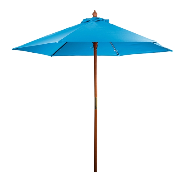 Market umbrella with 7' arc, 6 panel configuration, 2-pc. solid wood... from ASI 76730 Peerless Umbrella Co Inc / Threads By Peerless