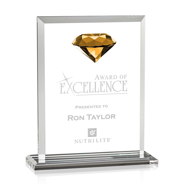 Our beveled optical crystal rectangle is highlighted with a sparkling faceted... from ASI 84592 St Regis Group / St Regis