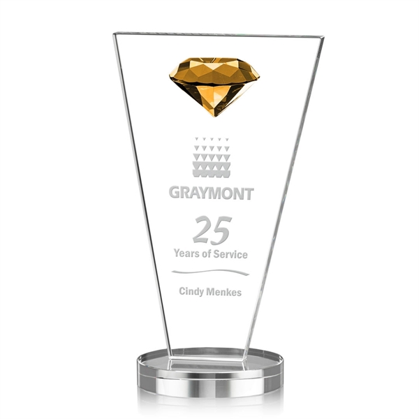 This tapered Crystal Award features a sparkling faceted gemstone to give... from ASI 84592 St Regis Group / St Regis