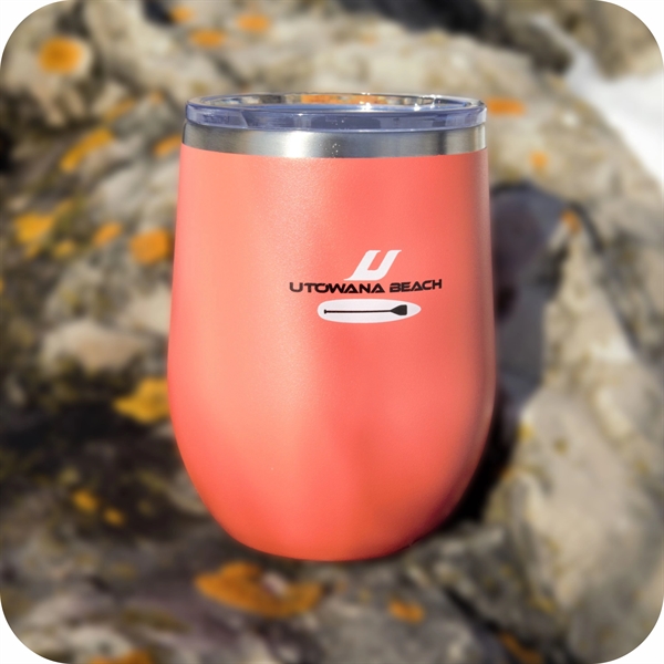 Polar Camel 12 oz. vacuum-insulated stemless wine glass with lid... from ASI 72657 Active Life Promo