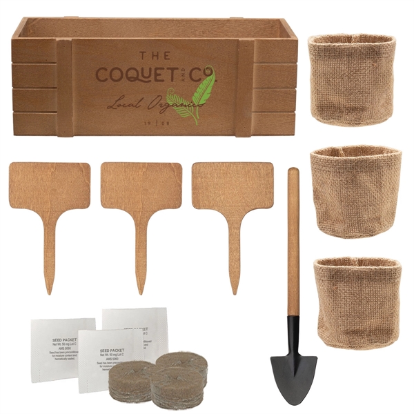 Wooden planter set that is great for growing small plants with... from ASI 62190 Illini