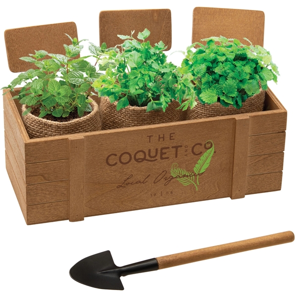 Wooden planter set that is great for growing small plants with... from ASI 62190 Illini