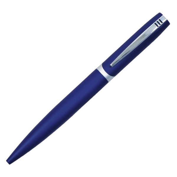 Twist Action Brass Ballpoint Pen featuring Matte Coated Barrel and Silver... from ASI 68190 Lungsal / Lungsal