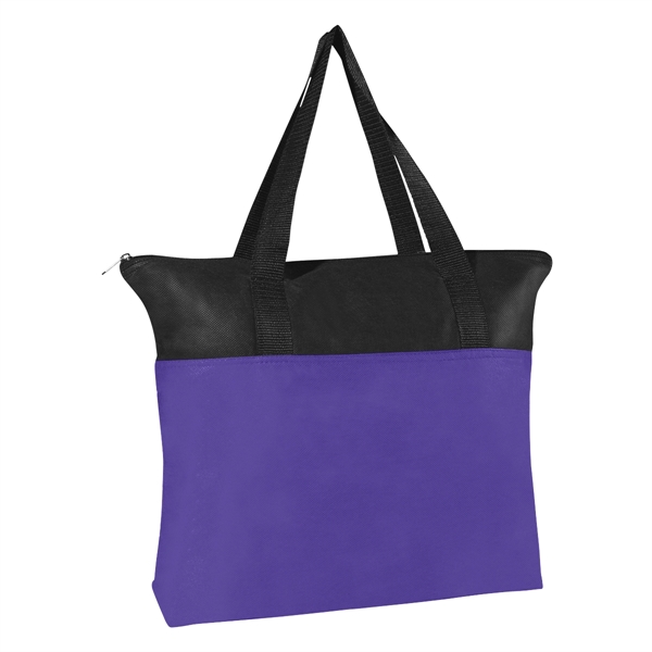 Non-Woven Zippered Tote Bag.  Made of 80 Gram Non-Woven, Coated... from ASI 61125 Hit Promotional Products / Hit®