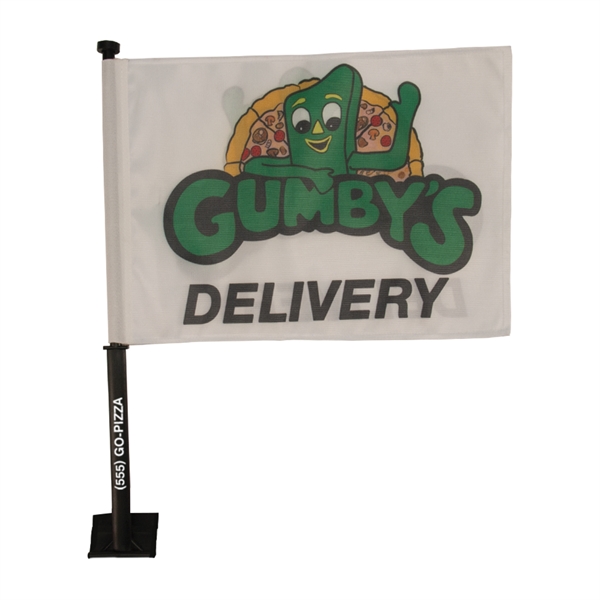 Car flag, made of durable 2 ply polyester fabric, 11" x... from ASI 77280 Pepco Poms / Pepco Poms