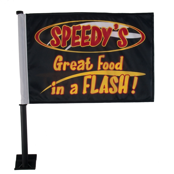 Car flag, made of durable 2 ply polyester fabric, 11" x... from ASI 77280 Pepco Poms / Pepco Poms