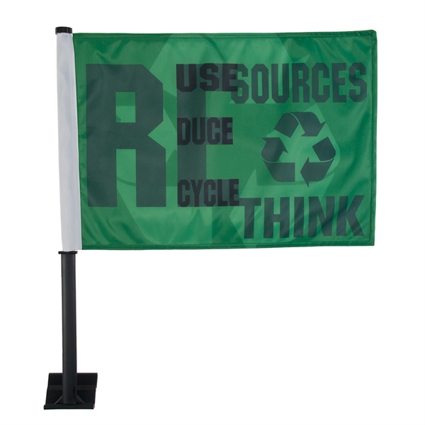 Car flag, made of durable 2 ply polyester fabric, 11" x... from ASI 77280 Pepco Poms / Pepco Poms