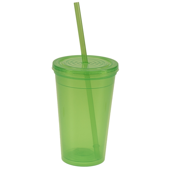 Double wall insulated polypropylene 16 oz plastic tumbler.... from ASI 77280 Pepco Poms / Pepco Poms