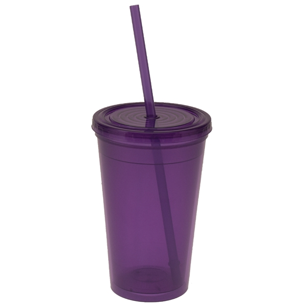 Double wall insulated polypropylene 16 oz plastic tumbler.... from ASI 77280 Pepco Poms / Pepco Poms