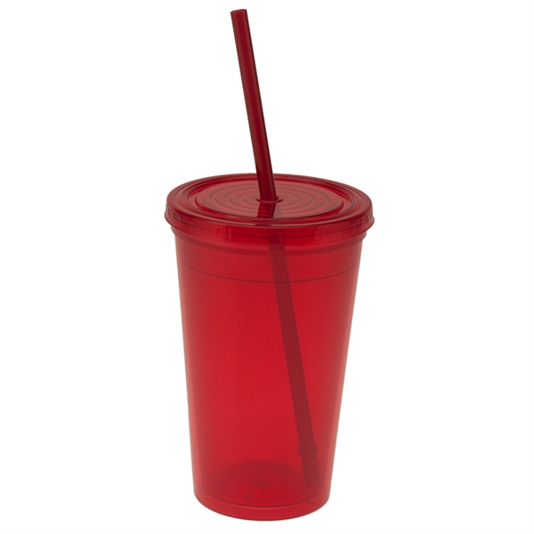 Double wall insulated polypropylene 16 oz plastic tumbler.... from ASI 77280 Pepco Poms / Pepco Poms