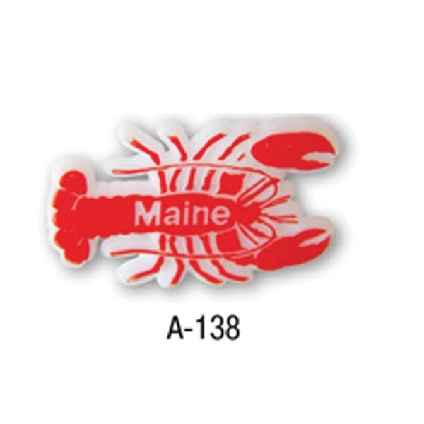 Lobster shaped plastic stock design lapel pin with military clutch back,... from ASI 94245 North Attleboro Jewelry Company