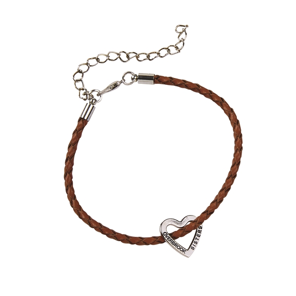 Braided Leather Charm Bracelet, black or brown w/adjustable lobster claw &... from ASI 94245 North Attleboro Jewelry Company