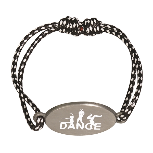 Adjustable Cord Bracelets, 3 charm shapes, choose laser engraved, die struck... from ASI 94245 North Attleboro Jewelry Company