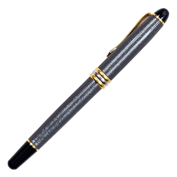 Brass cap-off rollerball pen with sparkle barrel and gold and silver... from ASI 68190 Lungsal / Lungsal