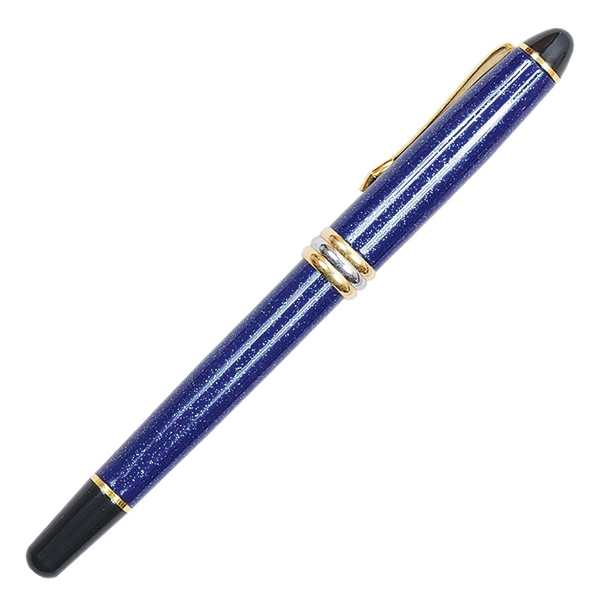 Brass cap-off rollerball pen with sparkle barrel and gold and silver... from ASI 68190 Lungsal / Lungsal