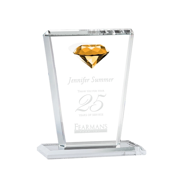 This tapered Crystal Award features a sparkling faceted gemstone to give... from ASI 84592 St Regis Group / St Regis