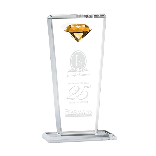 This tapered Crystal Award features a sparkling faceted gemstone to give... from ASI 84592 St Regis Group / St Regis