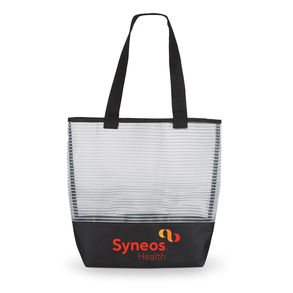 Stripe mesh weave tote bag.... from ASI 46755 Cosmo Promos