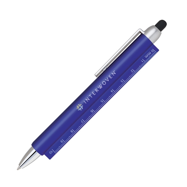 Plastic click action stylus pen with a ruler body. Stylus pen... from ASI 68190 Lungsal / Lungsal