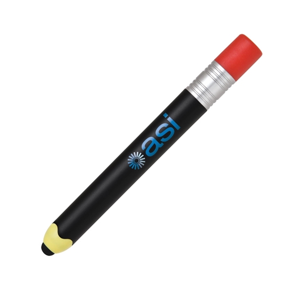 4.5" long twist plastic pen with bold color crayon shaped body... from ASI 68190 Lungsal / Lungsal