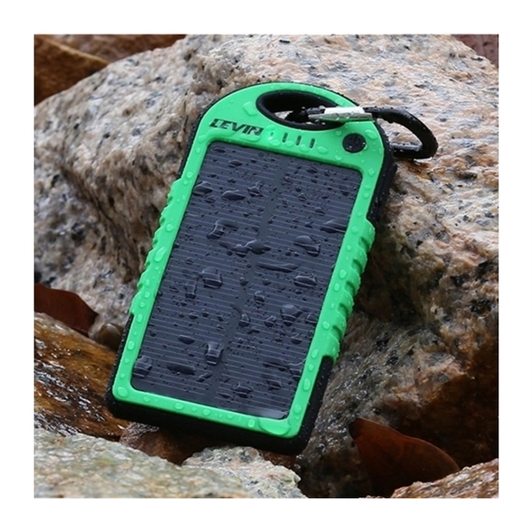 Plastic solar power bank with loop for clip or keychain plus... from ASI 37218 Athena Promo (tm)