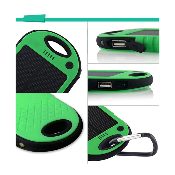Plastic solar power bank with loop for clip or keychain plus... from ASI 37218 Athena Promo (tm)