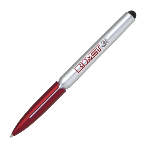 Twist action plastic stylus pen in cool metallic colors. Works on... from ASI 68190 Lungsal