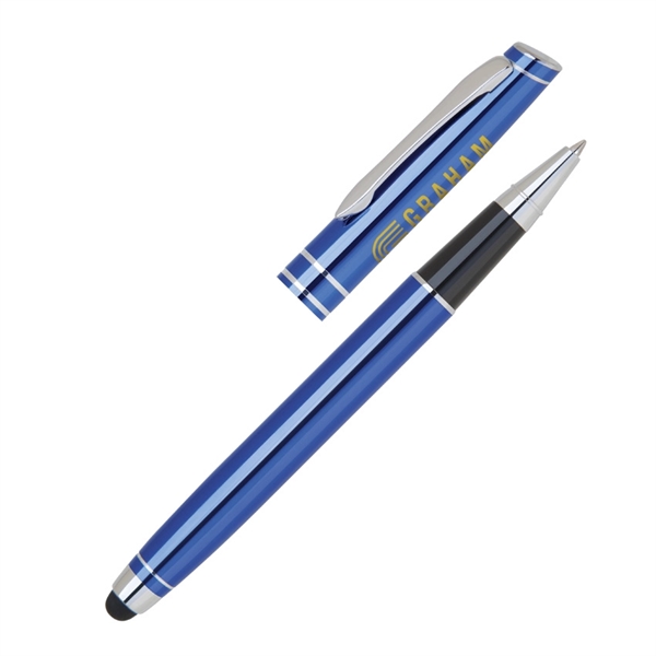 Aluminum cap-off rollerball pen with sleek metallic colors.... from ASI 68190 Lungsal / Lungsal