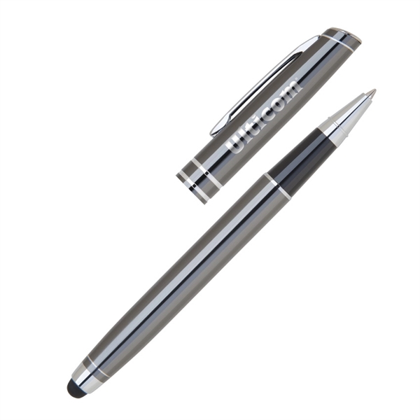 Aluminum cap-off rollerball pen with sleek metallic colors.... from ASI 68190 Lungsal / Lungsal