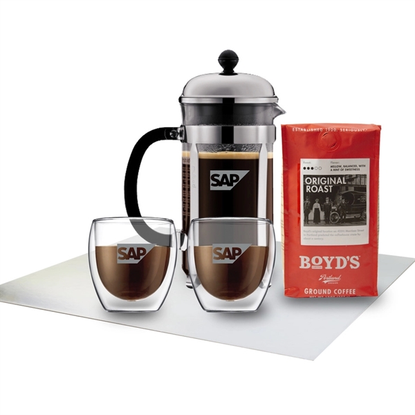Bodum Chambord 8-cup French press, two 8 oz. Pavina glasses, and... from ASI 80060 VisionUSA