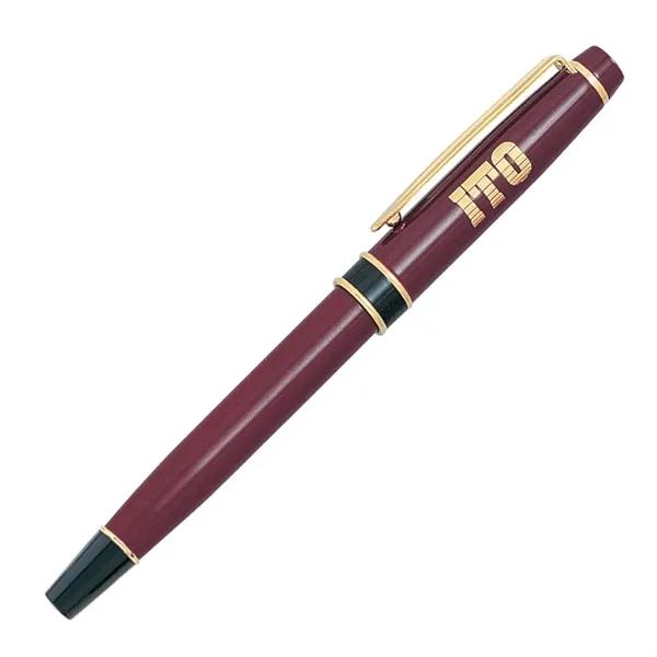 Metal Pen. Solid brass construction. Twist action ballpoint with gold features... from ASI 68190 Lungsal / Lungsal