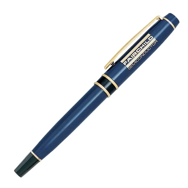Metal Pen. Solid brass construction. Twist action ballpoint with gold features... from ASI 68190 Lungsal / Lungsal