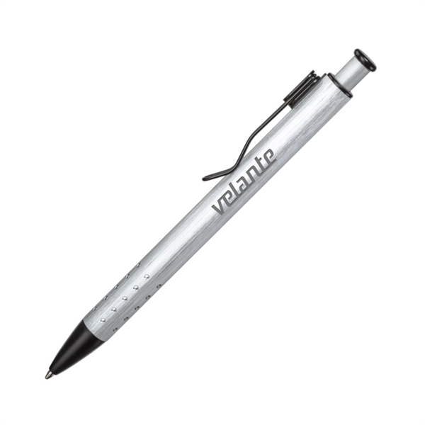 The Sleek Octavo Aluminum Ballpoint Pen features a brushed metallic finish... from ASI 84592 St Regis Group