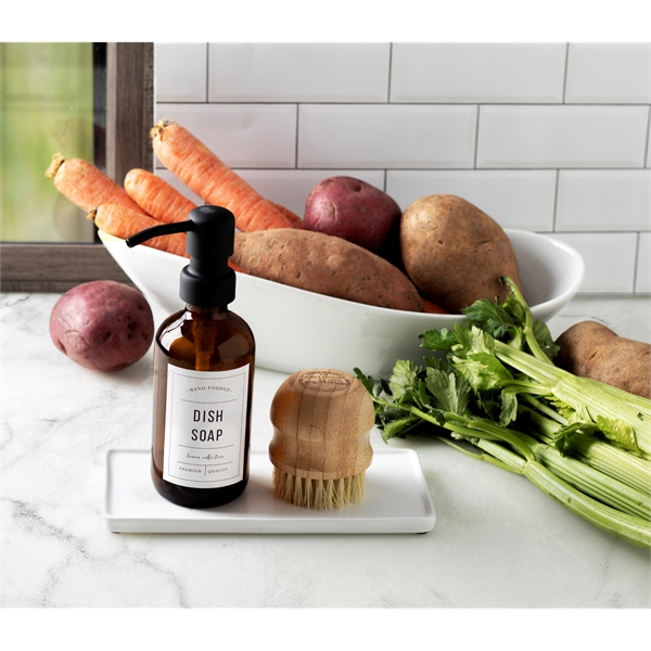 2 1/2" x 3" bamboo scrub brush with natural sisal bristles.... from ASI 62190 Illini