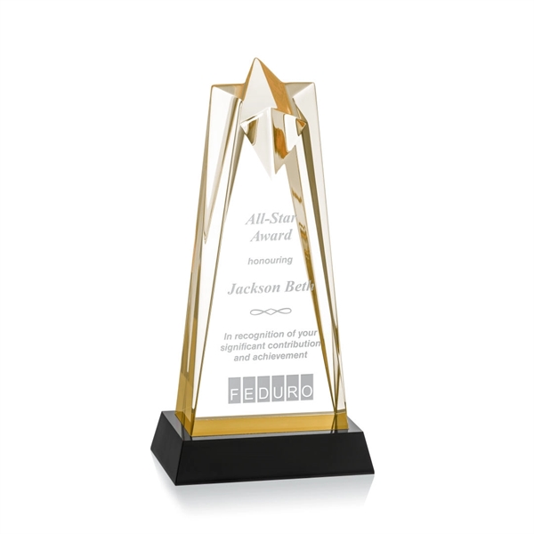 The Striking Gold Acrylic Rosina Star Award is mounted on a... from ASI 84592 St Regis Group / St Regis
