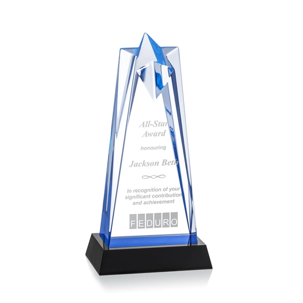 The Striking Blue Acrylic Rosina Star Award is mounted on a... from ASI 84592 St Regis Group / St Regis