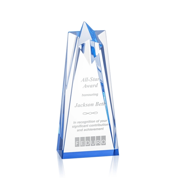 The stunning freestanding Rosina Acrylic award in Blue presents excellence with... from ASI 84592 St Regis Group / St Regis