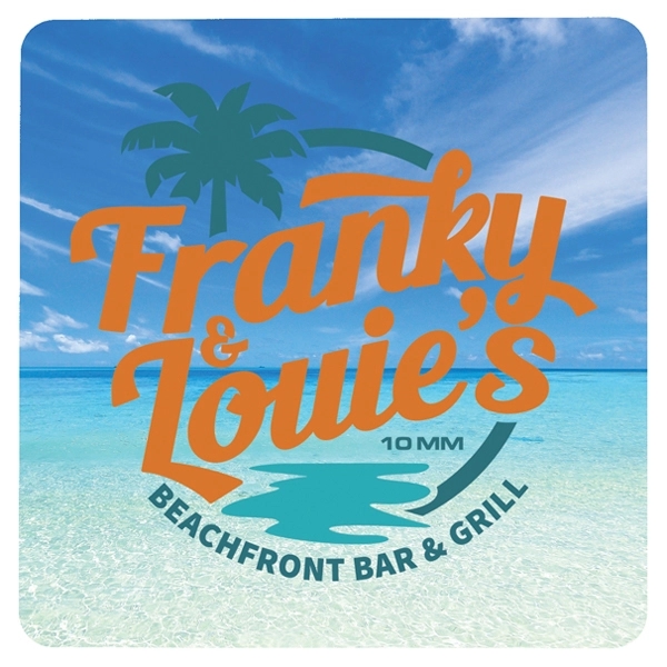 Premium Rubber Full Color Dye Sublimated 4" Square Shaped Coaster.... from ASI 63009 J I T Manufacturing Inc / Just in Time JIT Promo