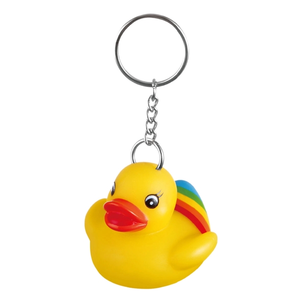 Mini Rubber Duck Key Chains. Options are Black, Yellow, Pink Ribbon... from ASI 31977 Adline Industries Inc