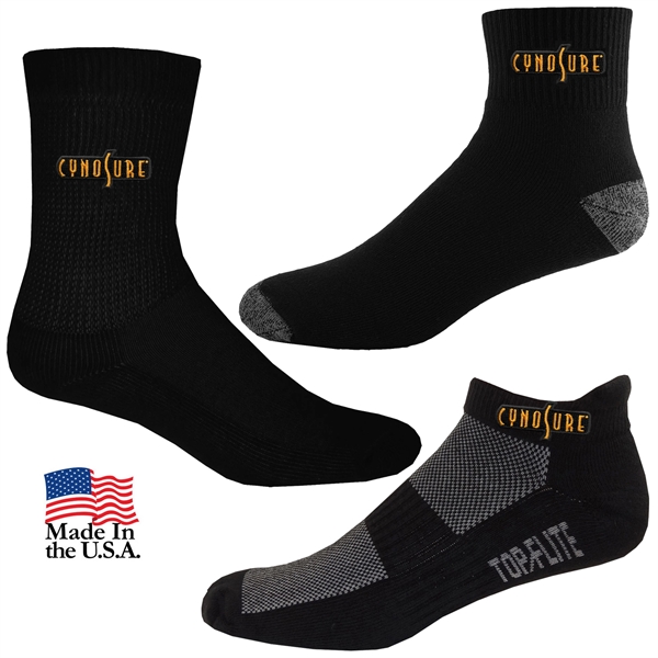 Top Flite® half cushion pull tab socks with arch support made... from ASI 90160 Suntex Industries