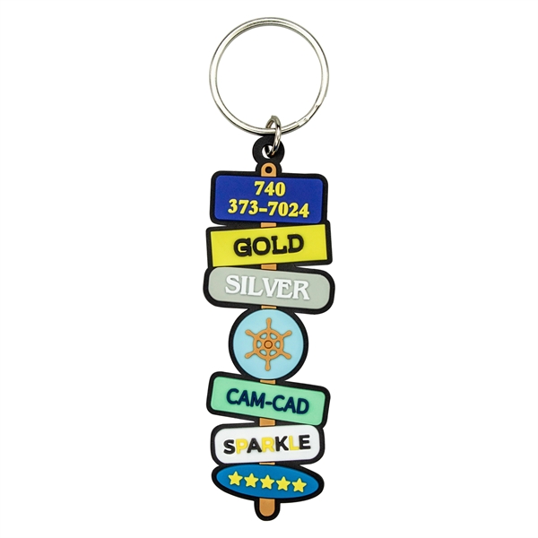 Custom soft PVC keychains in 1.5", 2" or 2.5" sizes with... from ASI 52263 EMT / EMT EMT EASY
